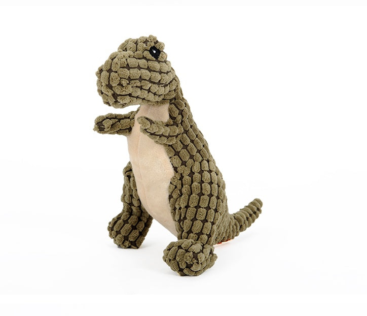 Interactive Plush Dinosaur Dog Toy - Large Chew & Squeak for Pets - Fur-Ever Yours