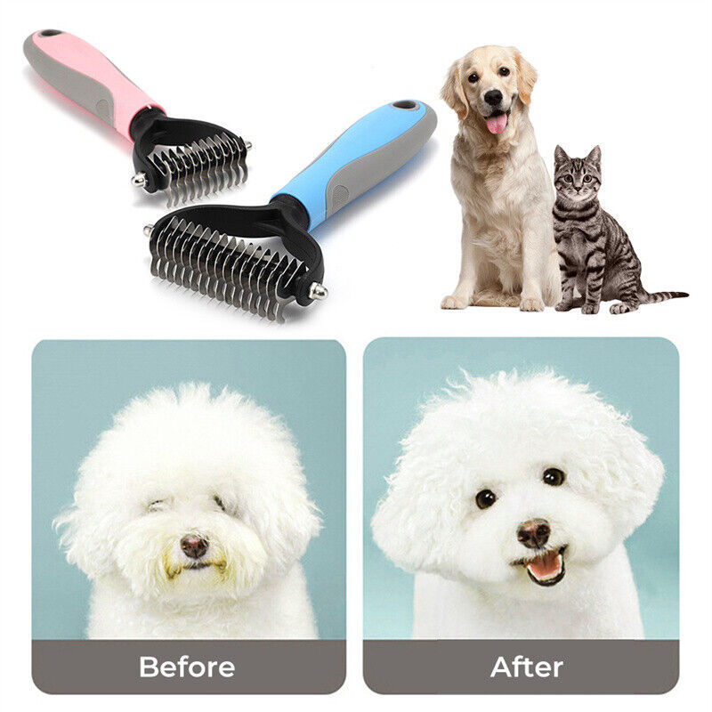 Double-Sided Pet Grooming Brush & Dematting Comb for Dogs and Cats - Fur-Ever Yours