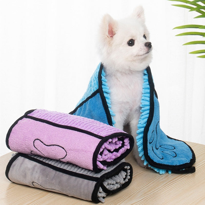 Super Absorbent Microfiber Dog & Cat Bathrobe Towel – Quick-Drying Pet Towels - Fur-Ever Yours