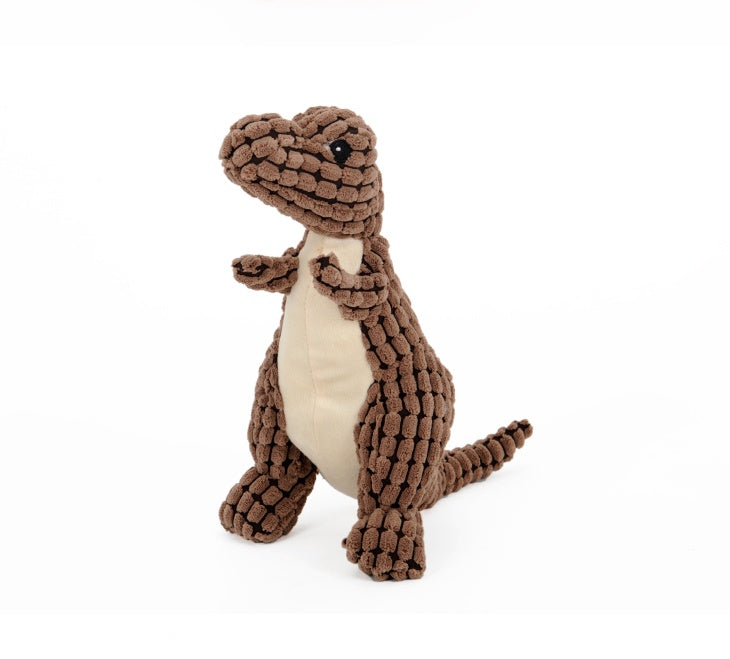 Interactive Plush Dinosaur Dog Toy - Large Chew & Squeak for Pets - Fur-Ever Yours