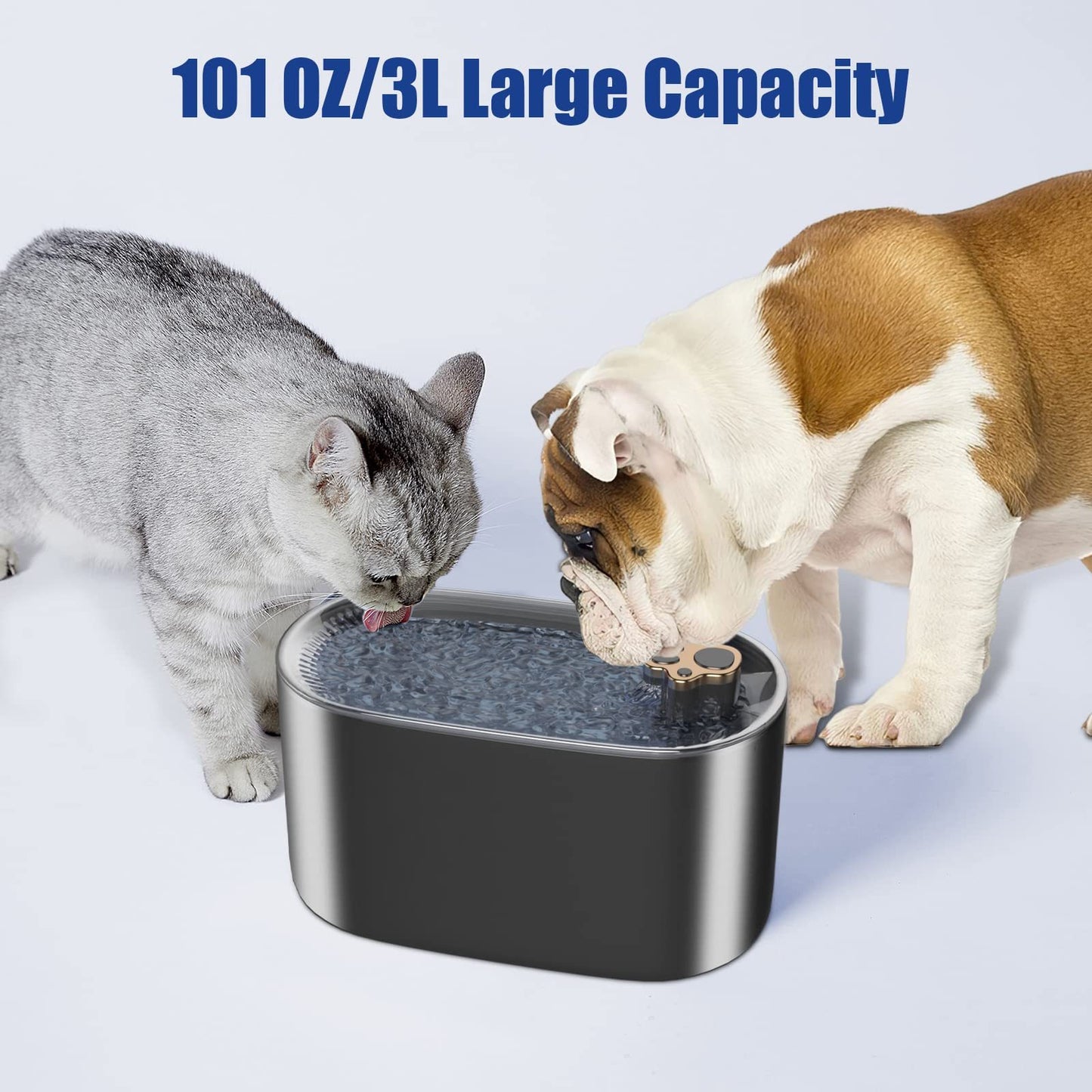 3L Automatic Pet Water Fountain with LED & Filter - Fur-Ever Yours