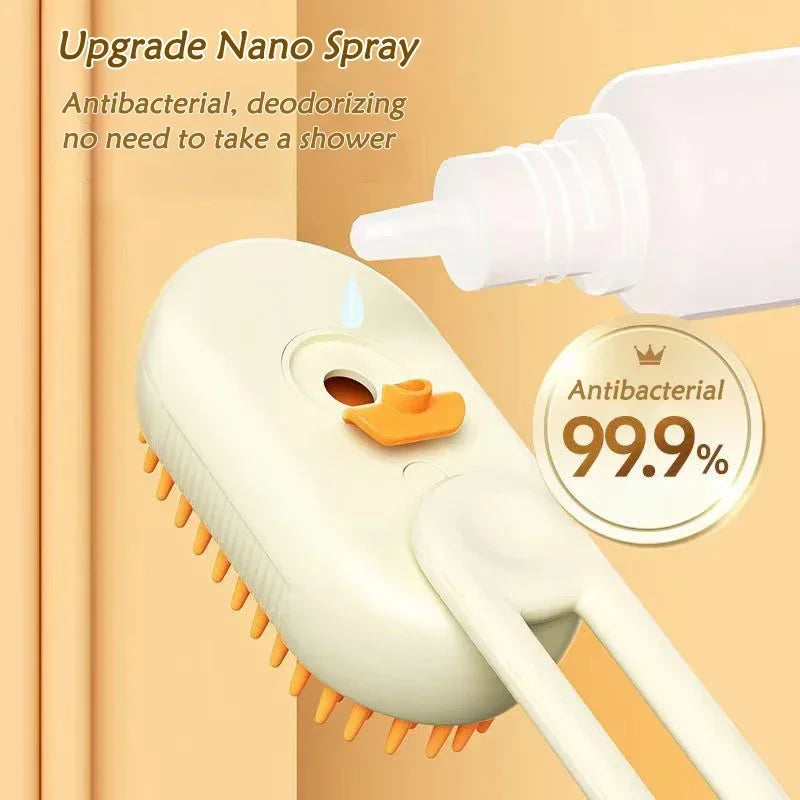 3-in-1 Pet Grooming Brush with Spray & Hair Removal - Fur-Ever Yours