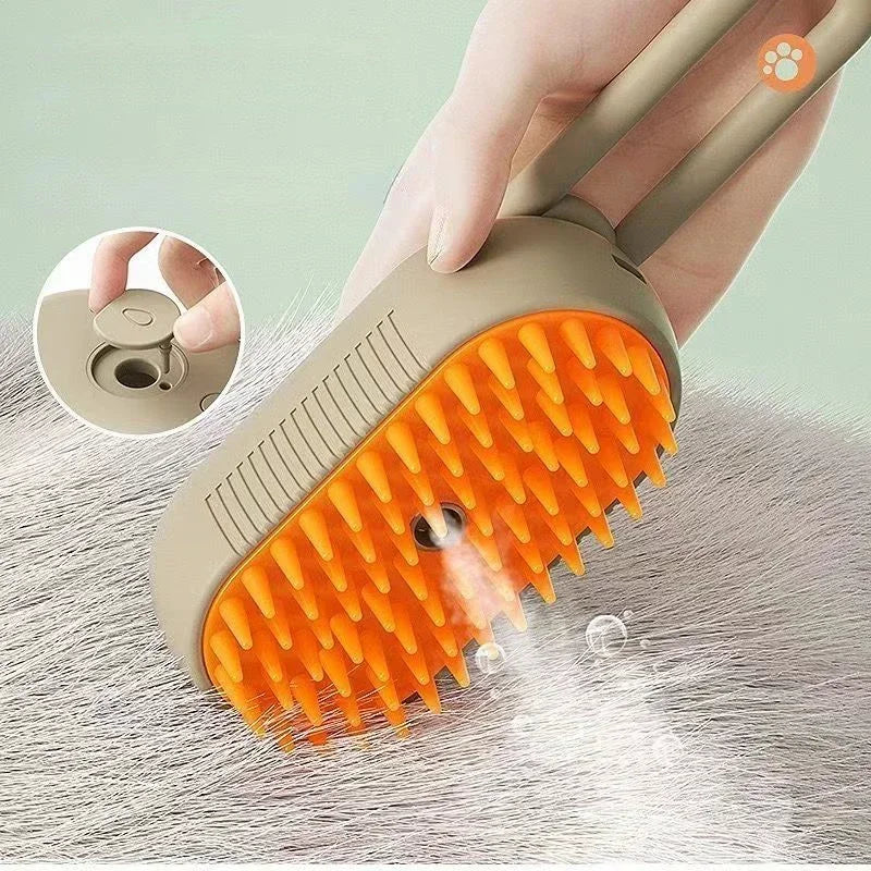 3-in-1 Pet Grooming Brush with Spray & Hair Removal - Fur-Ever Yours