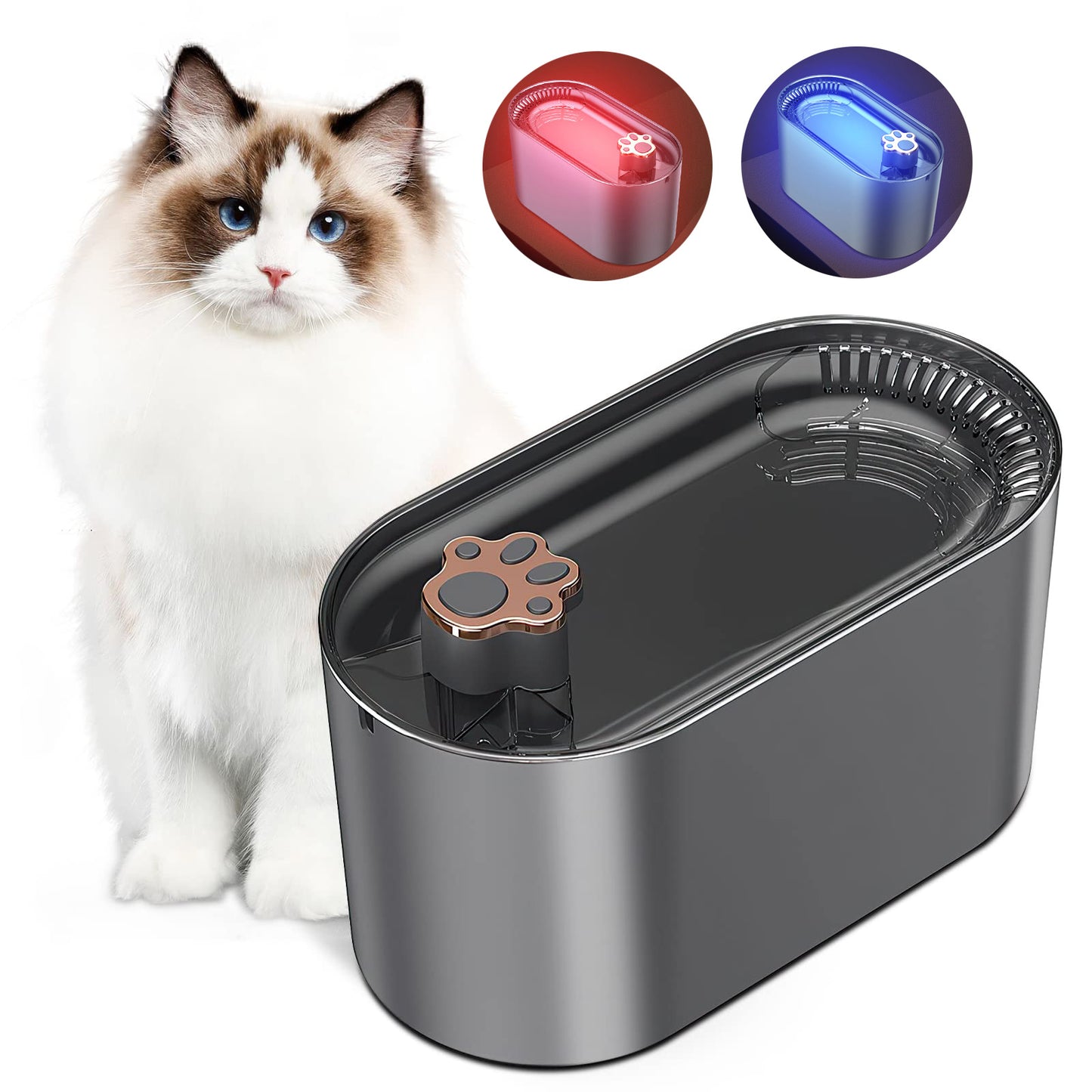 3L Automatic Pet Water Fountain with LED & Filter - Fur-Ever Yours