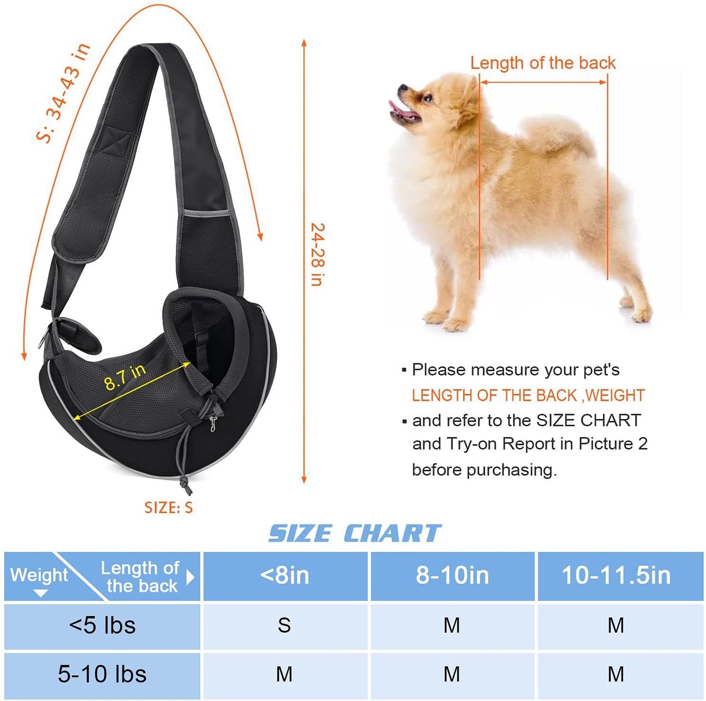 Portable Crossbody Pet Carrier for Dogs & Cats - Fur-Ever Yours