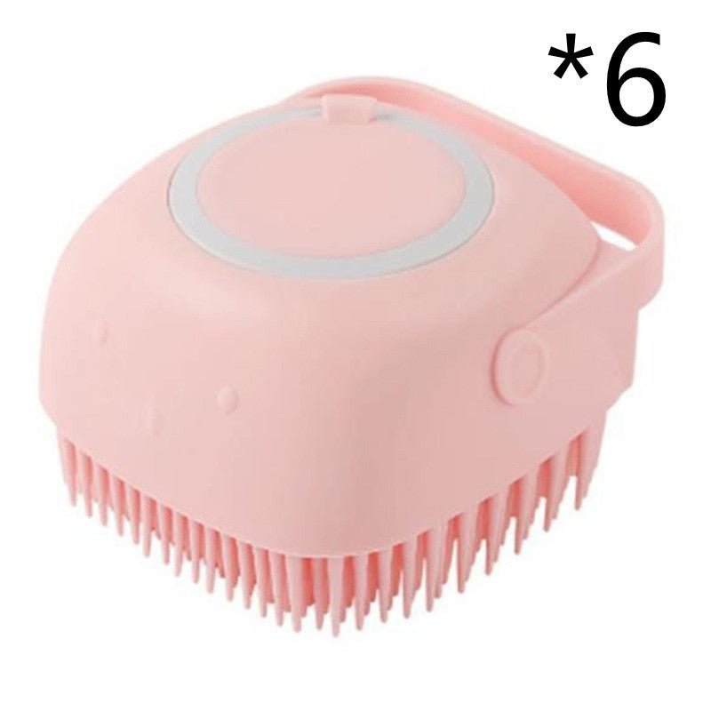 Silicone Dog Bath & Grooming Brush with Shampoo Dispenser - Fur-Ever Yours