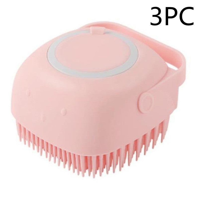 Silicone Dog Bath & Grooming Brush with Shampoo Dispenser - Fur-Ever Yours