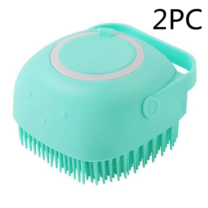 Silicone Dog Bath & Grooming Brush with Shampoo Dispenser - Fur-Ever Yours