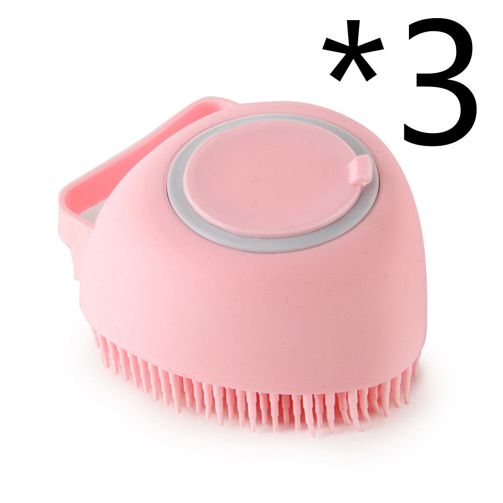 Silicone Dog Bath & Grooming Brush with Shampoo Dispenser - Fur-Ever Yours